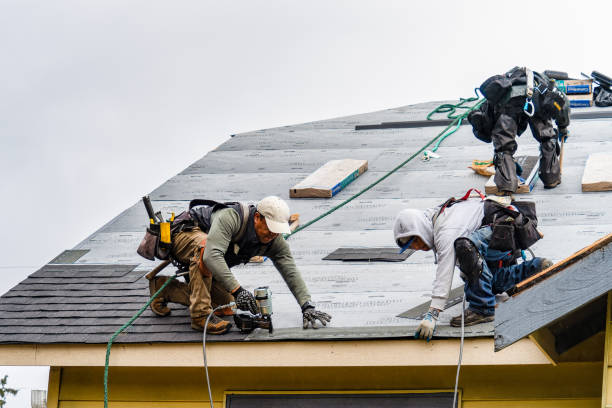 Professional Gutter Installation technician working in Buckley, WA